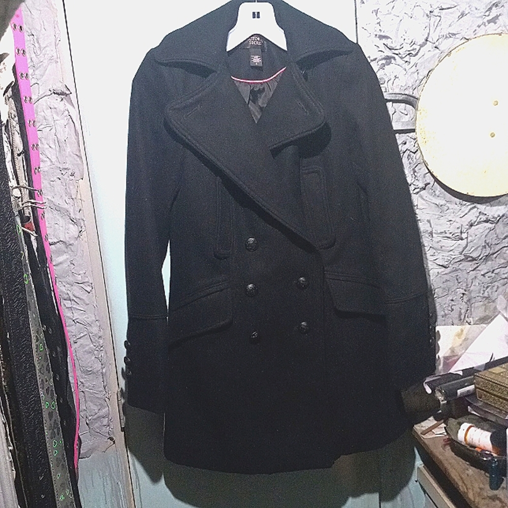 Victoria’s Secret Double-Breasted Peacoat with Back Bow